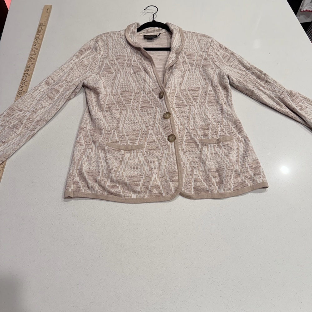 Pendleton Beige Patterned Cardigan With Buttons L… - image 1